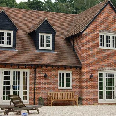A house with timber windows installed