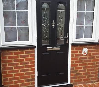 Black composite door installed in Croydon property