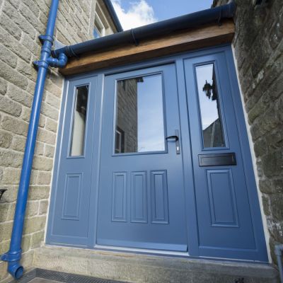 Composite door blue