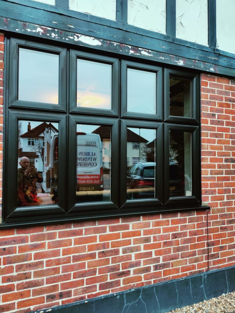 Black uPVC Window Installation - Bromley